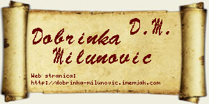 Dobrinka Milunović vizit kartica